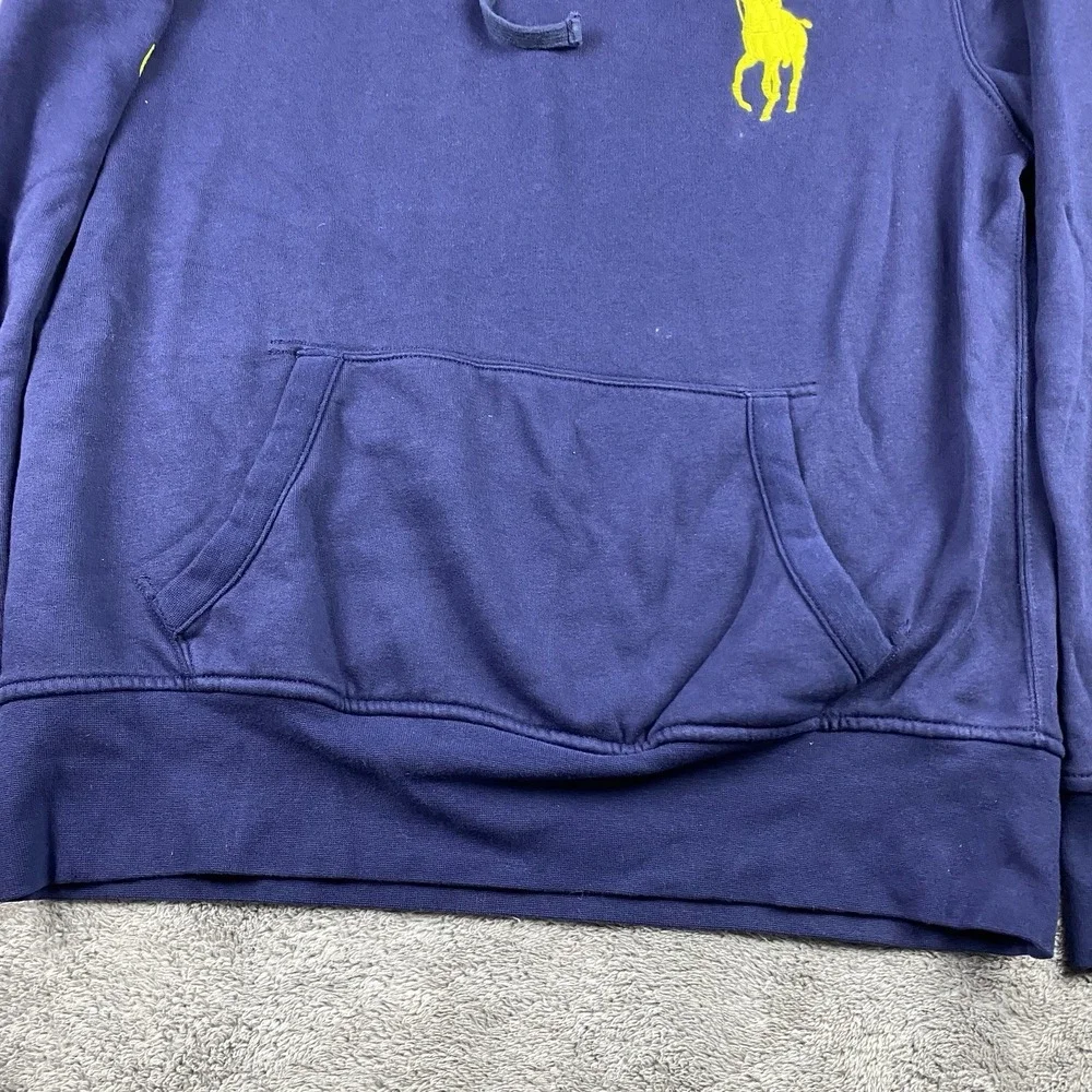 Polo Ralph Lauren Pony Fleece Hoodie Navy Mens Medium‎ Blue Long Sleeve